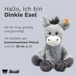 Steiff Kuscheltier Dinkie Esel, Süßes Stofftier mit Kunststoffaugen, Kinder, Jungen & Mädchen, Friends, Plüschtier 20 cm - Image 5