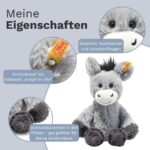 Steiff Kuscheltier Dinkie Esel, Süßes Stofftier mit Kunststoffaugen, Kinder, Jungen & Mädchen, Friends, Plüschtier 20 cm - Image 4