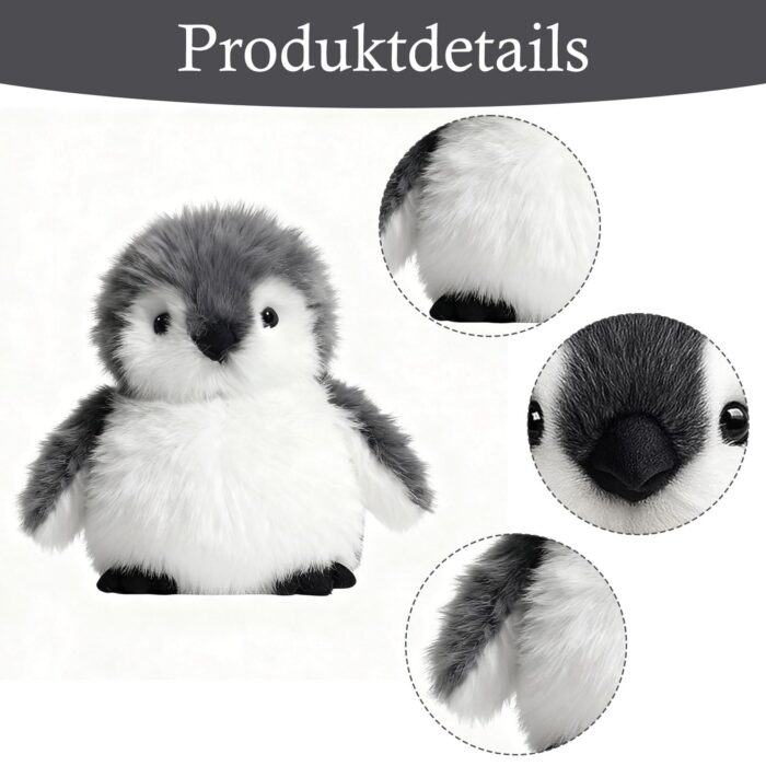 JcvPot Pinguin Kuscheltier, Weiches Stofftier Für Kinder Und Babys, Kuscheltier Pinguin Plüschtier 20 cm, Plüschtier - Image 6